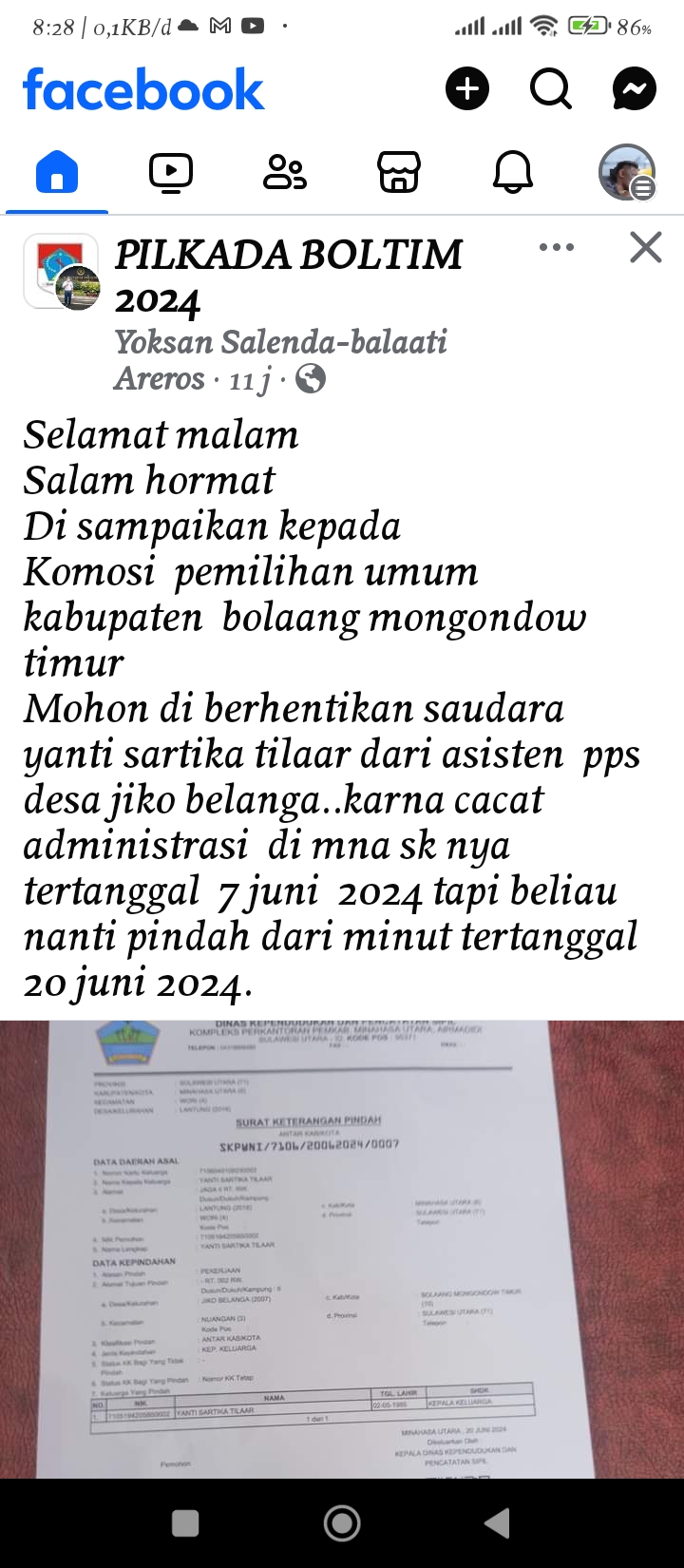 Permintaan Pemberhentian Petugas PPS di Boltim karena diduga Cacat Administrasi