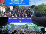 Ngeri ! Meski Sudah Di Batasi Ribuan Pendukung Oppo-Argo Meriahkan Kampanye Dialogis di Motongkat dan Tombolikat Selatan