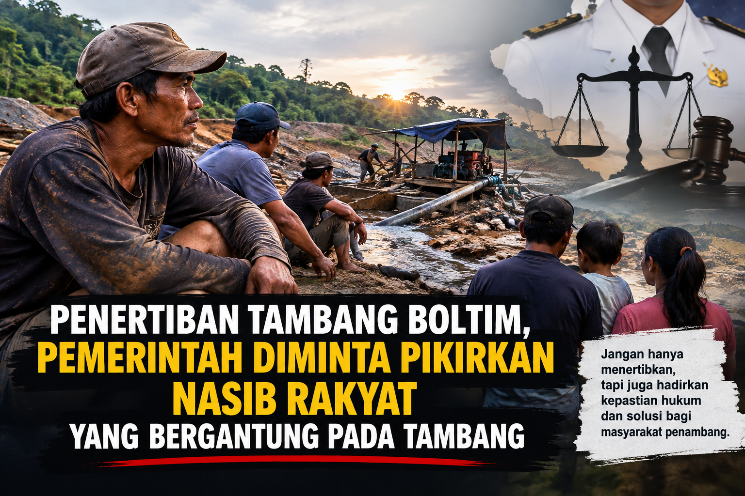 Sebelum Tertibkan Tambang Boltim, Pemerintah Diminta Pikirkan Nasib Rakyat yang Bergantung pada Tambang